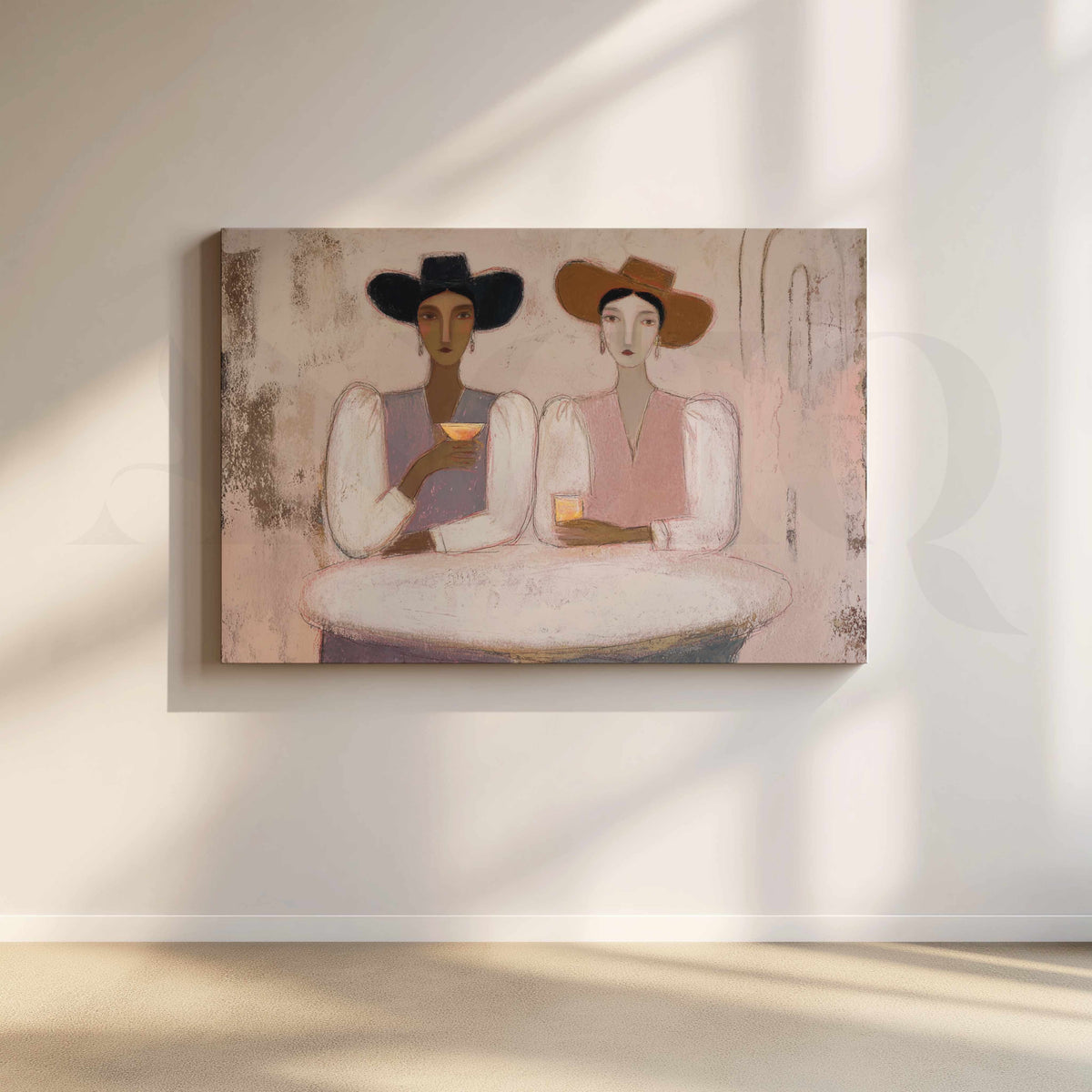 Elegant Women Portrait Canvas Artwork – Asha Art Studio