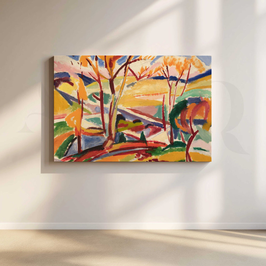 Colorful Expressionist Forest Canvas Artwork – Asha Art Studio