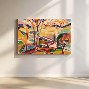 Colorful Expressionist Forest Canvas Artwork – Asha Art Studio