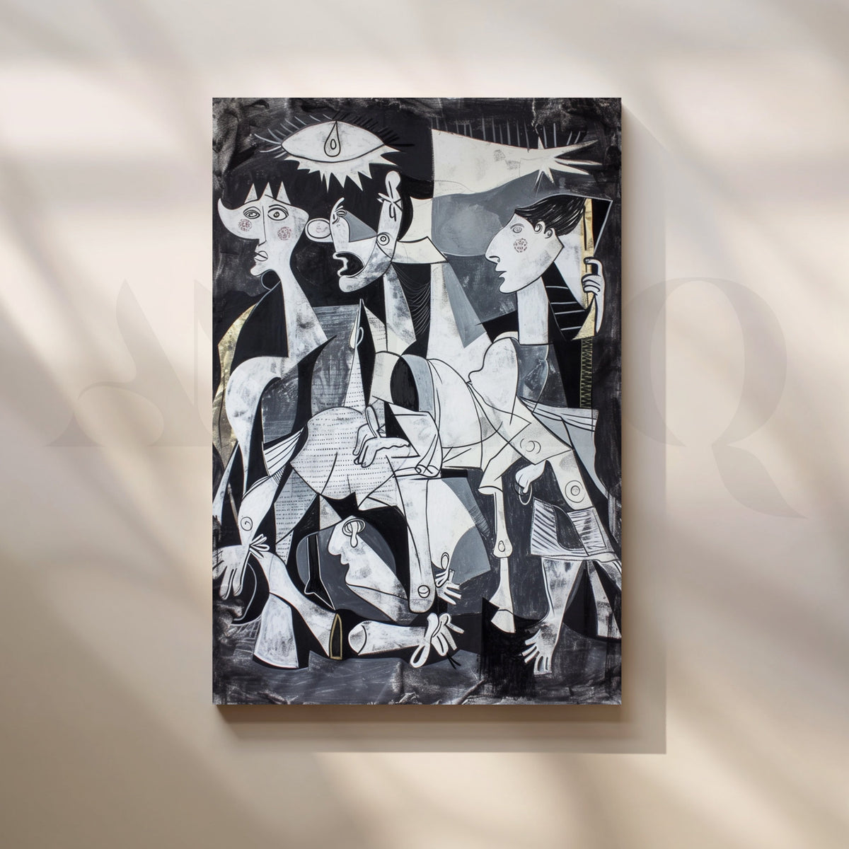 Cubist Figurative Abstract Canvas Artwork – Asha Art Studio