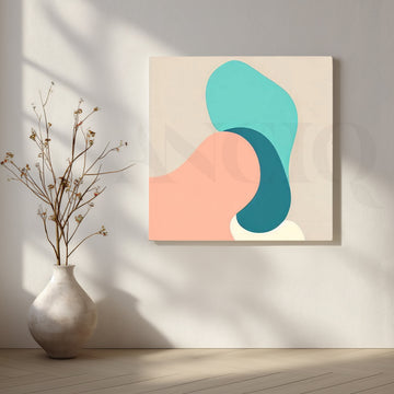 Abstract Shapes in Pastel Harmony – Asha Art Studio