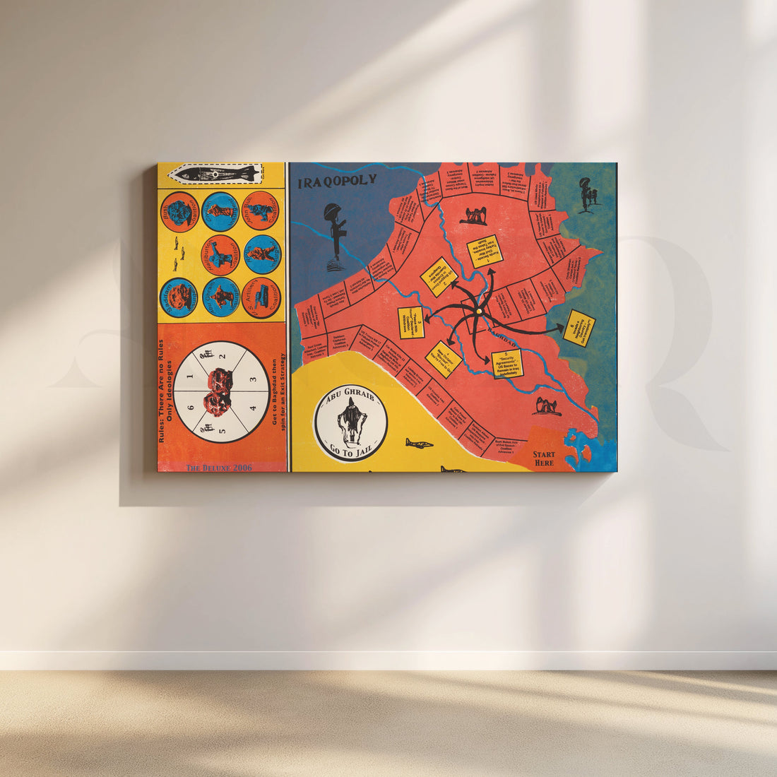 Iraqopoly Map Canvas Artwork – Asha Art Studio