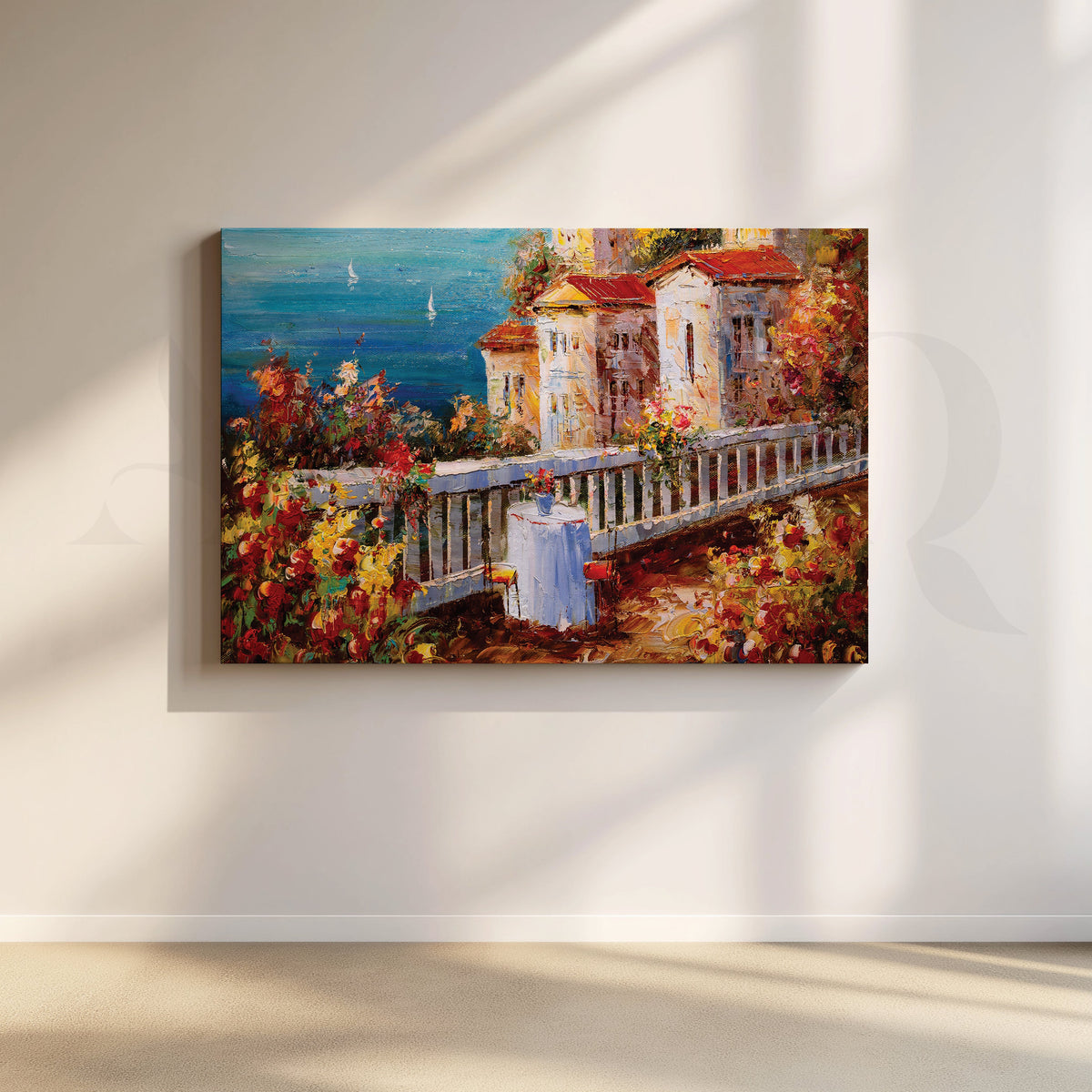 Mediterranean Escape Canvas Artwork – Asha Art Studio