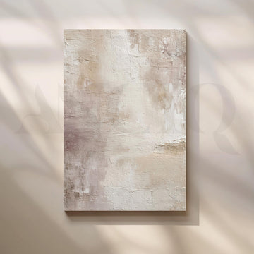 Neutral Textured Abstract Canvas Artwork in Ivory and Beige Tones – Asha Art Studio