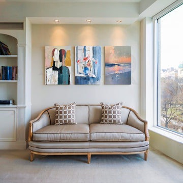 Soft Horizon Harmony Gallery Wall – Set of 3 Artworks – Asha Art Studio