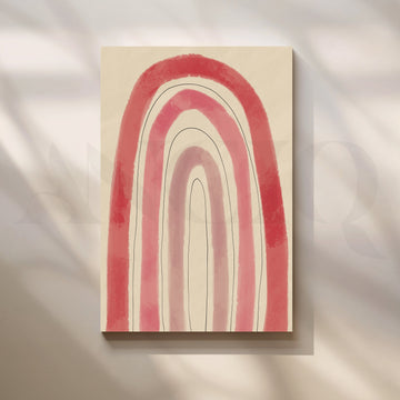 A Minimalist Abstract Art of Soft Red Hues Artwork – Asha Art Studio
