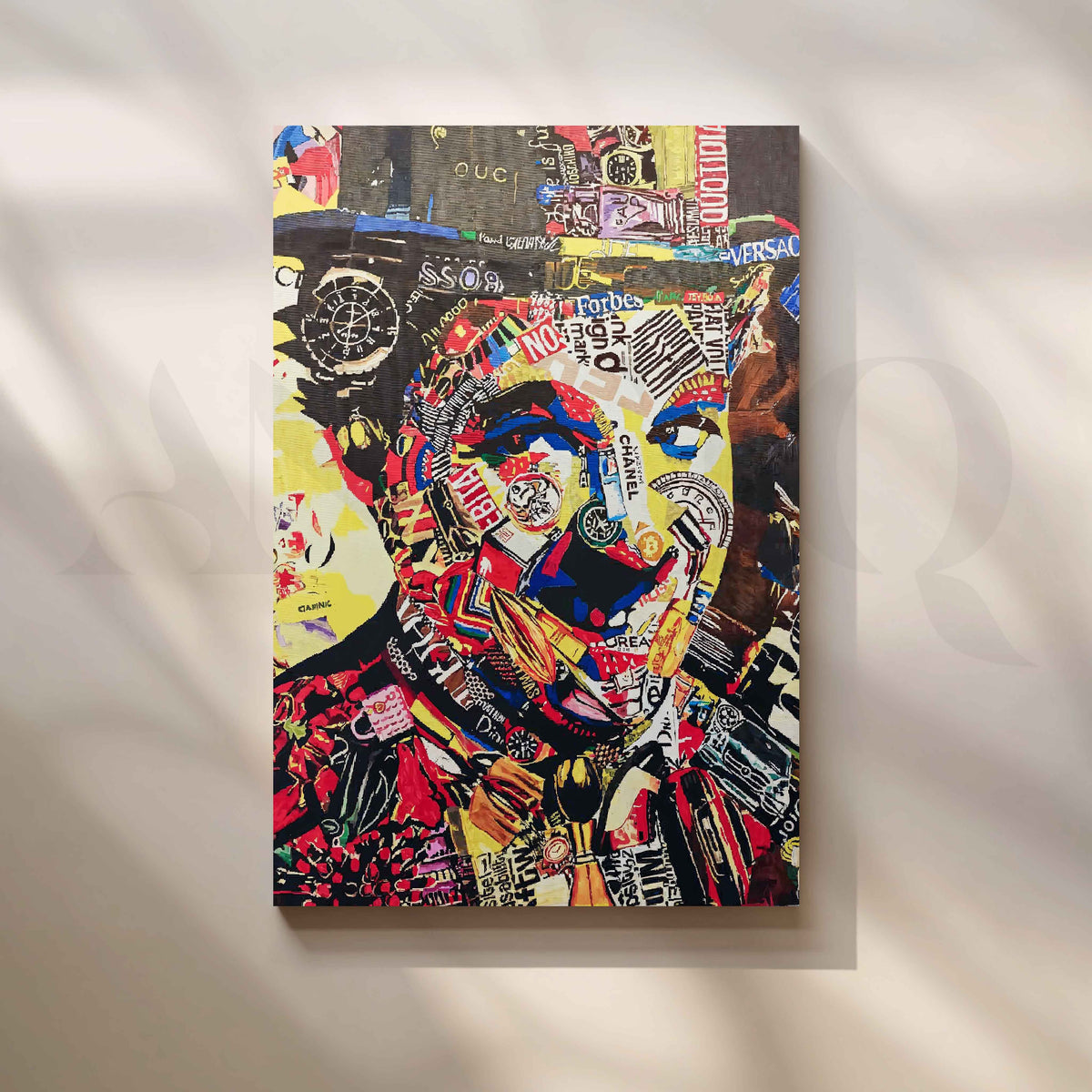 Charlie Chaplin Abstract Pop Art Canvas Artwork – Asha Art Studio