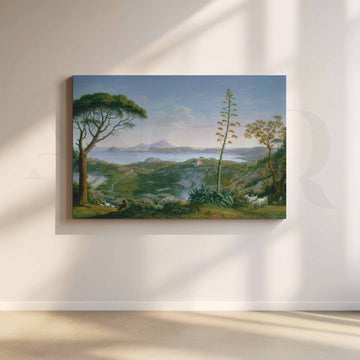 Classical Coastal Landscape Canvas Artwork – Asha Art Studio