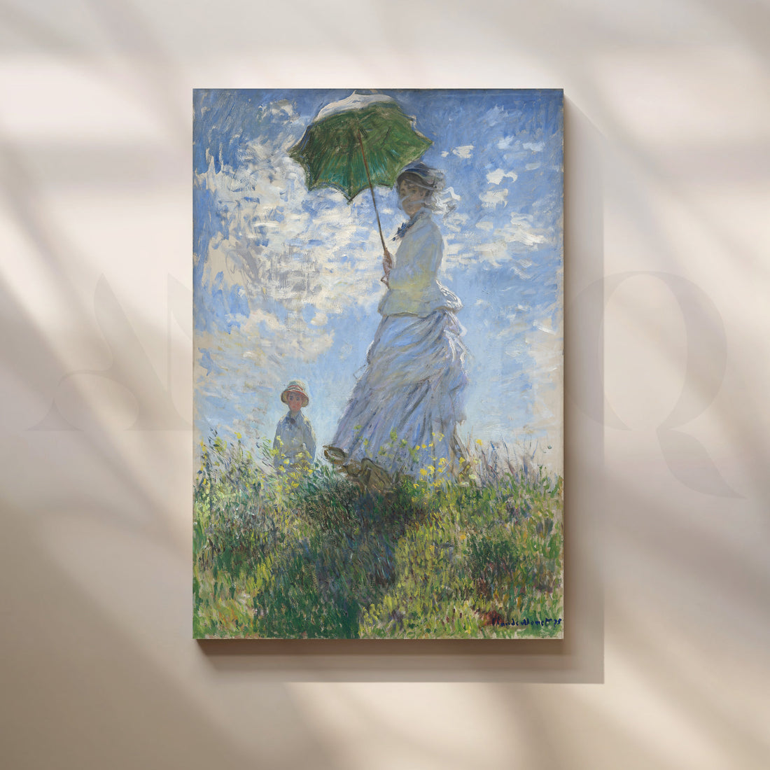 Woman with a Parasol (Monet) Canvas Artwork – Asha Art Studio