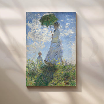 Woman with a Parasol (Monet) Canvas Artwork – Asha Art Studio