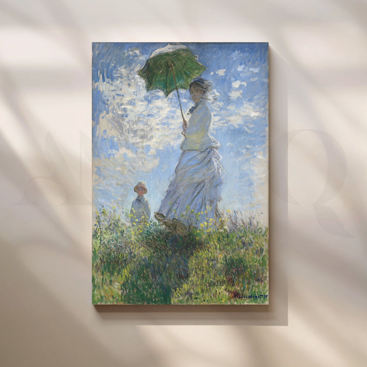 Woman with a Parasol (Monet) Canvas Artwork – Asha Art Studio