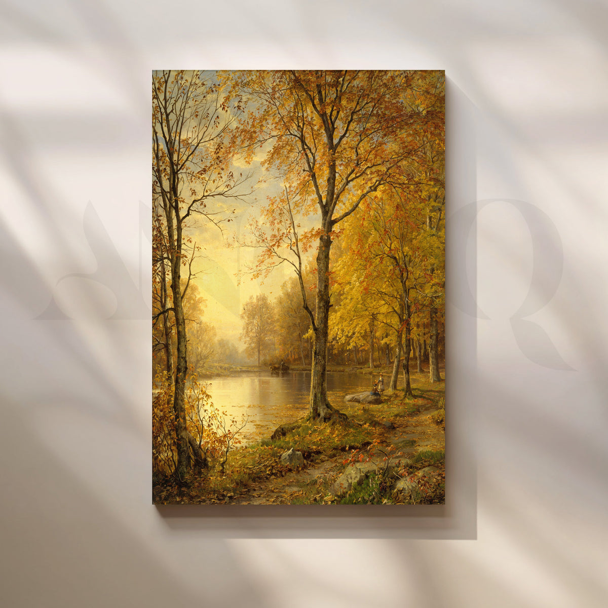 Golden Autumn Forest Canvas Artwork – Asha Art Studio