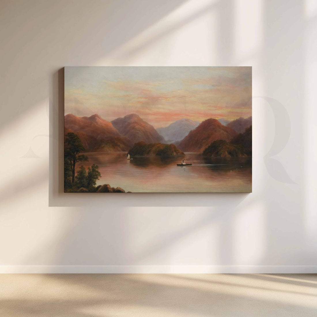 Serene Mountain Lake Canvas Artwork – Asha Art Studio