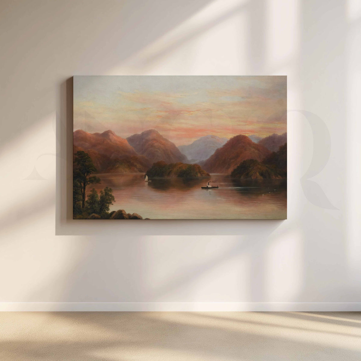 Serene Mountain Lake Canvas Artwork – Asha Art Studio