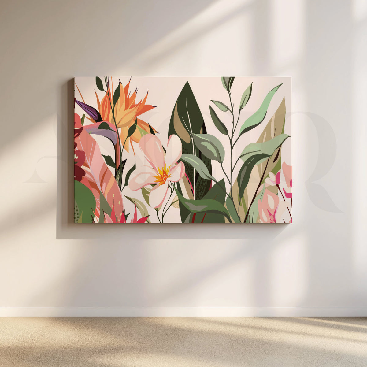 Peony Whispers Canvas Wall Artwork – Asha Art Studio