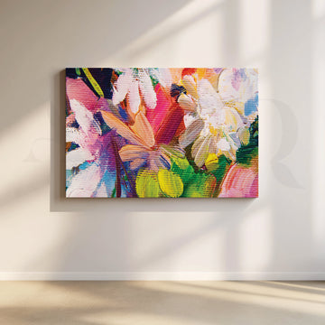 Lily Bouquet Symphony Canvas Artwork – Asha Art Studio