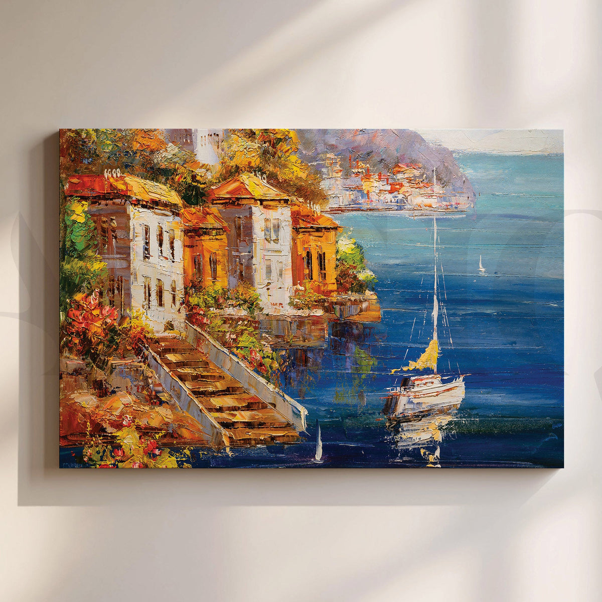 Where City Meets Shoreline Artwork (Ready To Ship) – Asha Art Studio