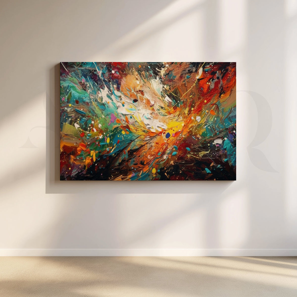 Modern Colorful Abstract Canvas wall Artwork – Asha Art Studio