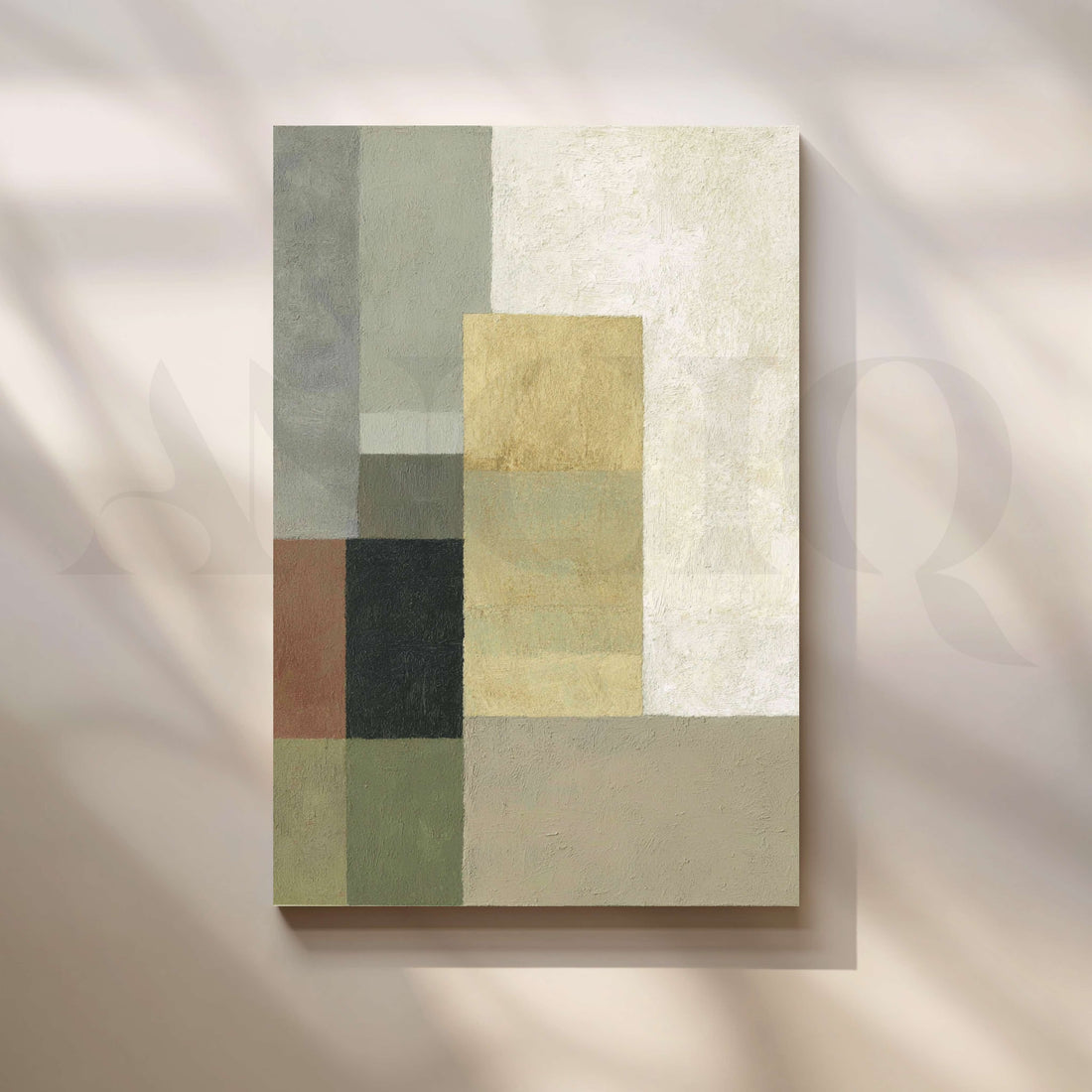 Minimalist Geometric Abstract Canvas Artwork – Asha Art Studio