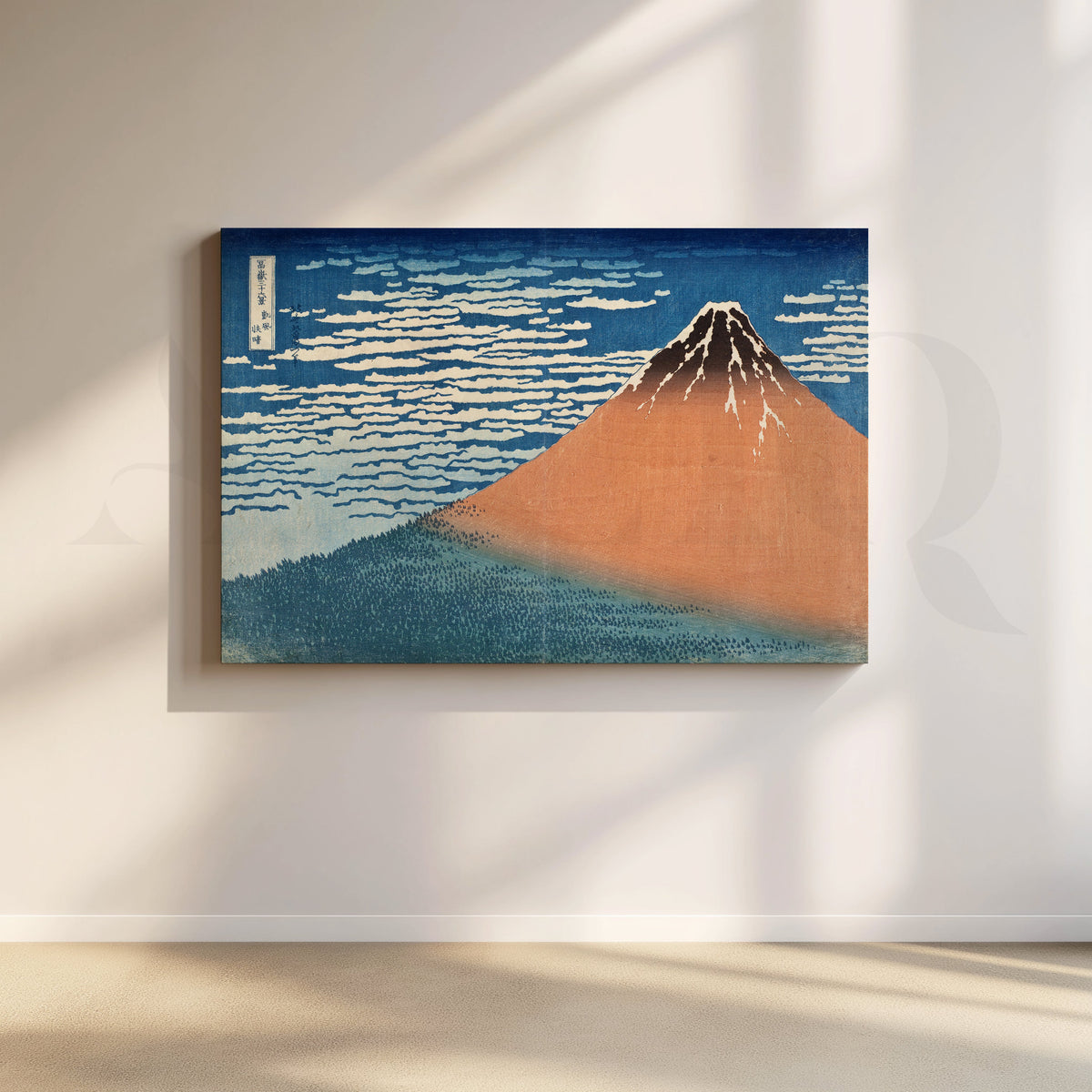 Blue Sky over Red Fuji Canvas Artwork – Asha Art Studio