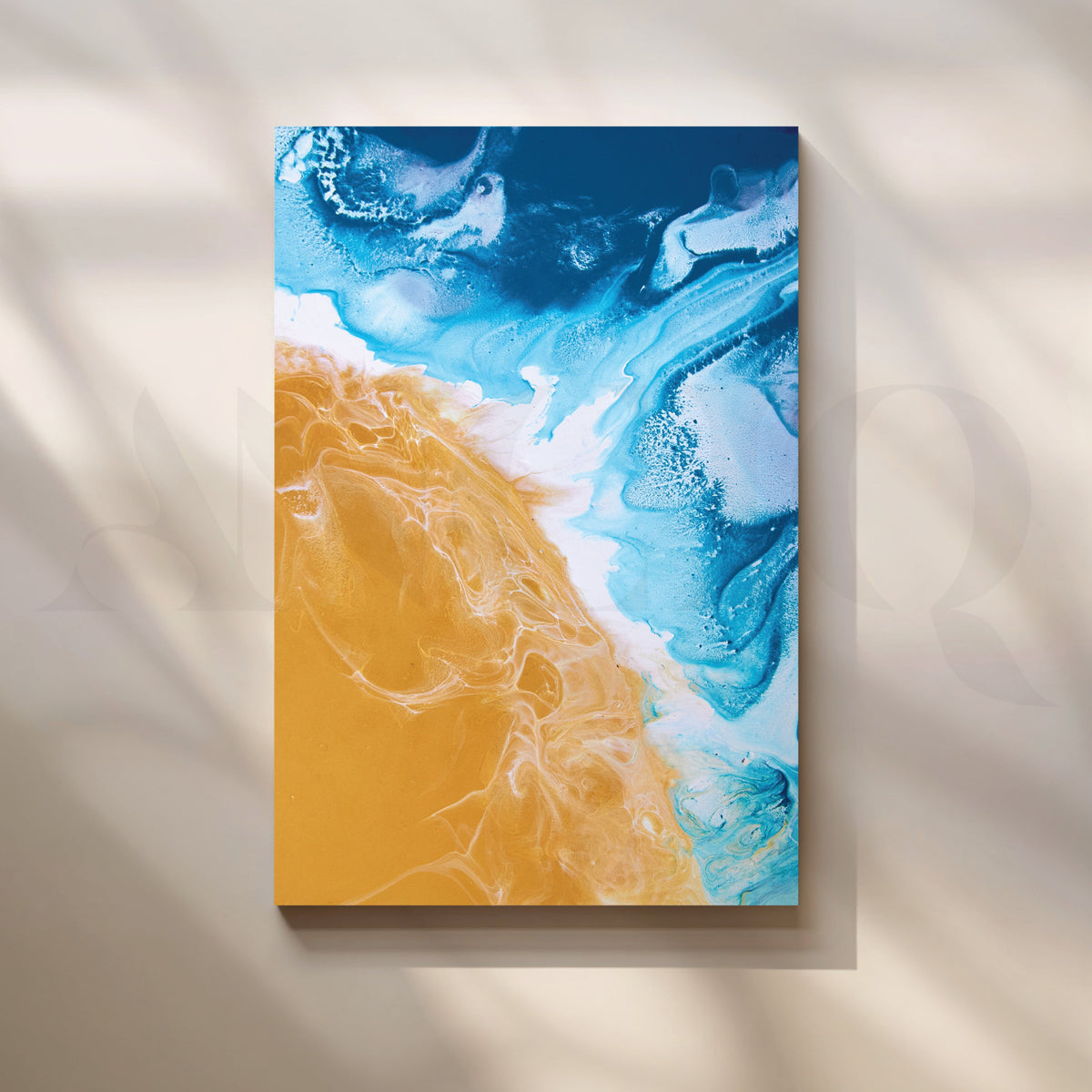 Serenity Shore Coastal Canvas Artwork – Asha Art Studio