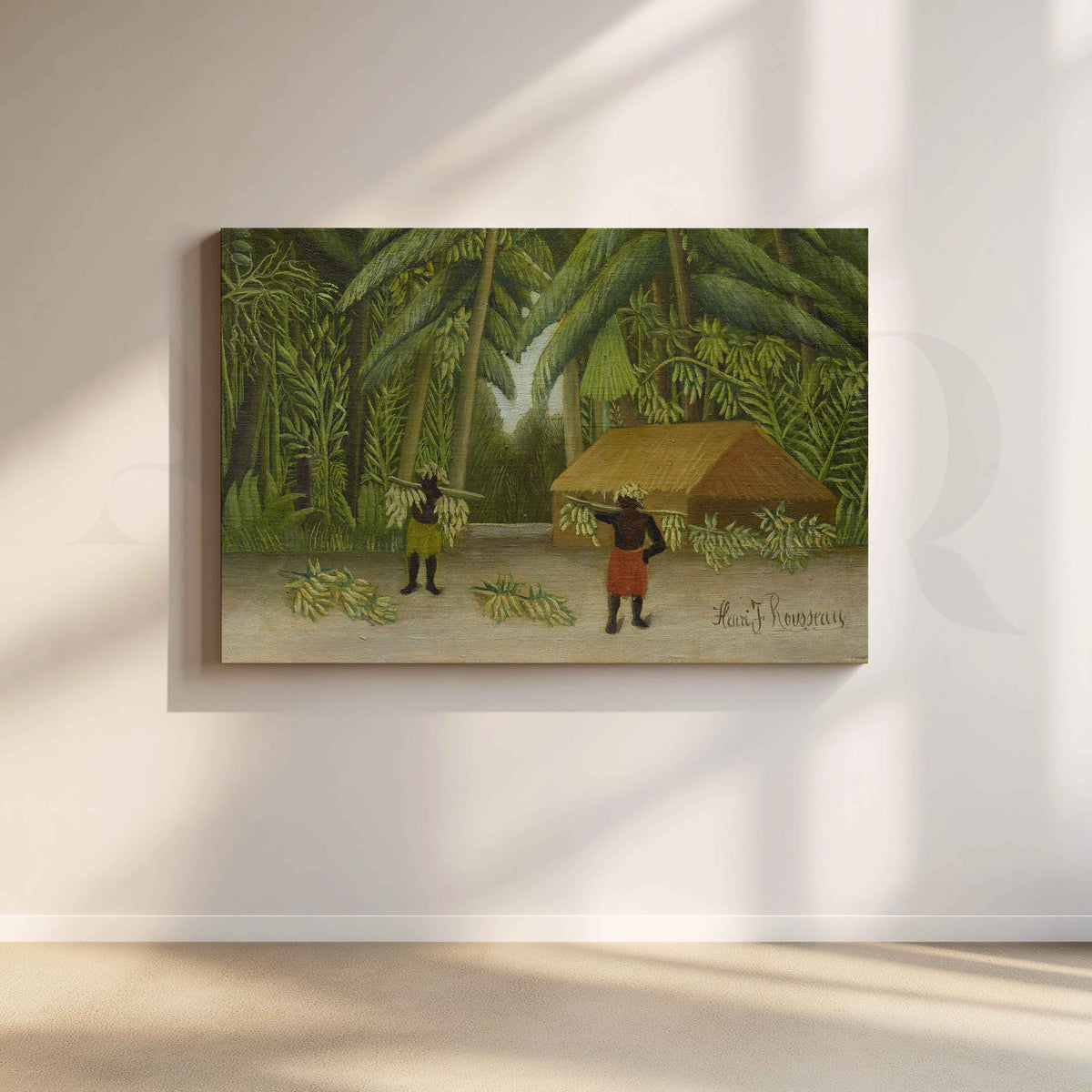 Tropical Plantation Folk Art Canvas Artwork – Asha Art Studio
