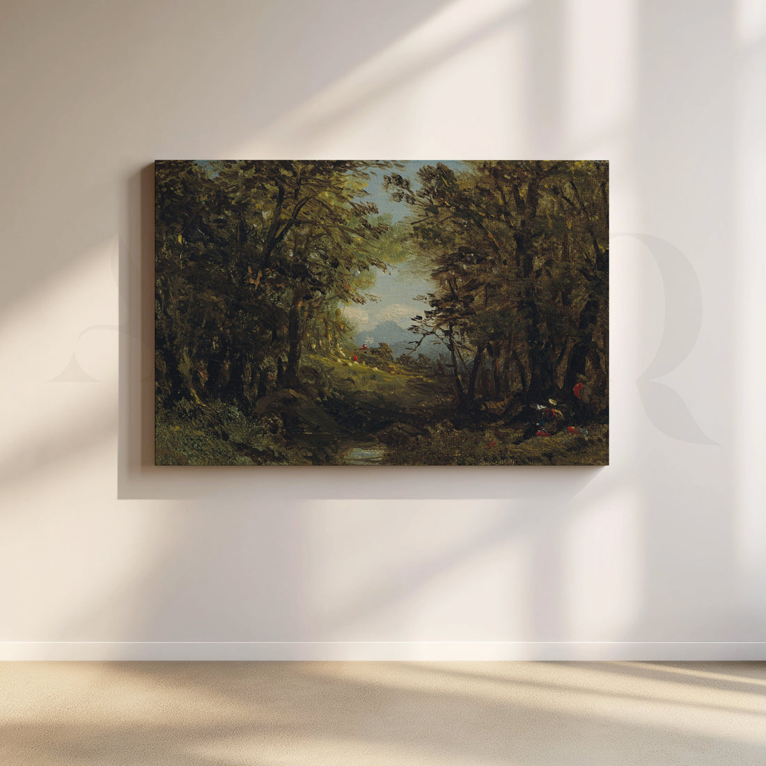 Forest Window View Canvas Artwork – Asha Art Studio