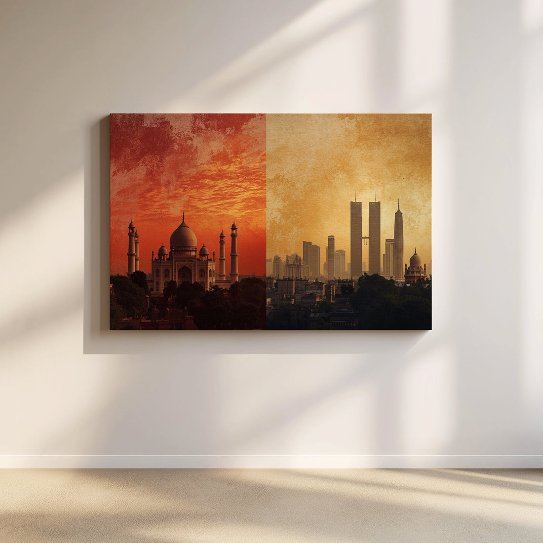 Taj to Towers Canvas Artwork – Asha Art Studio