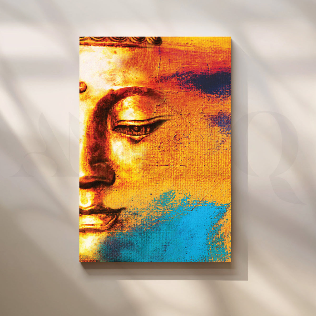 Lord Buddha's Tranquil Canvas Artwork – Asha Art Studio