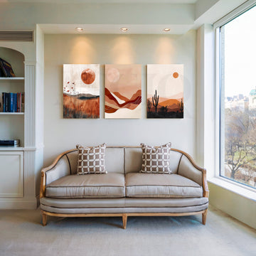 Desert Mirage Gallery Wall – Set of 3 Artworks – Asha Art Studio