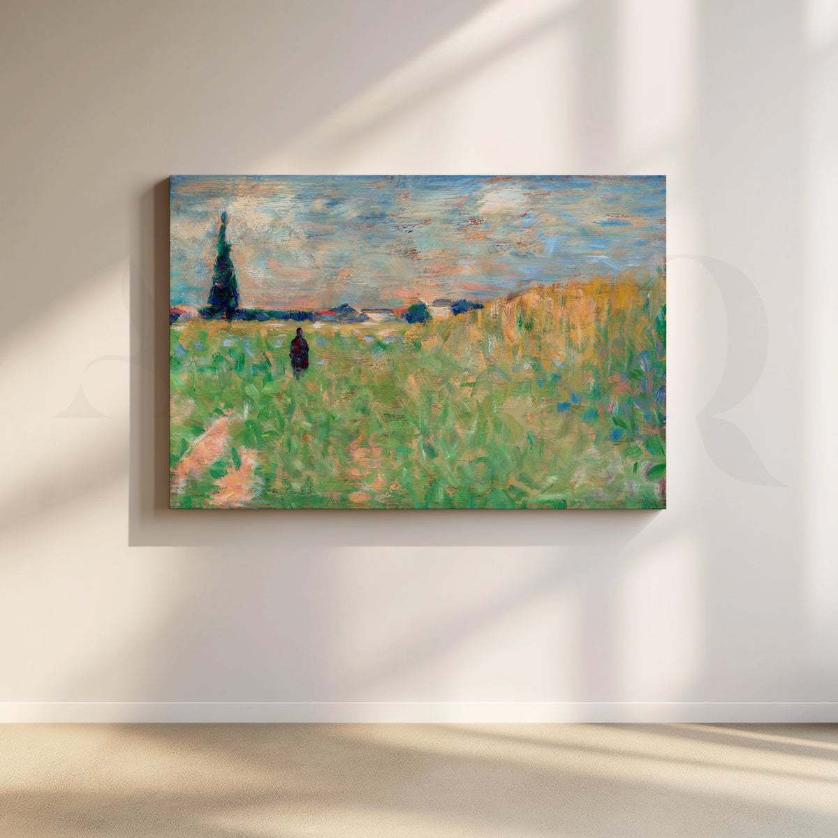Countryside Meadow Canvas Artwork – Asha Art Studio