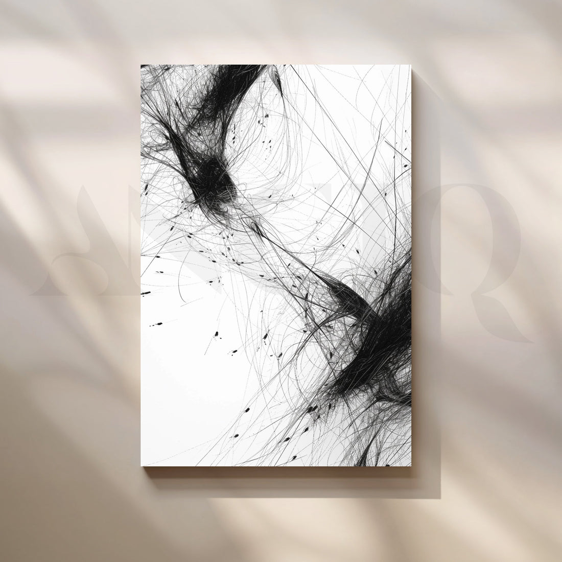 Ink Motion Abstract Canvas Artwork – Asha Art Studio