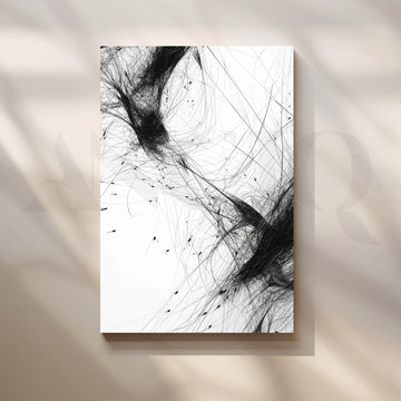 Ink Motion Abstract Canvas Artwork – Asha Art Studio