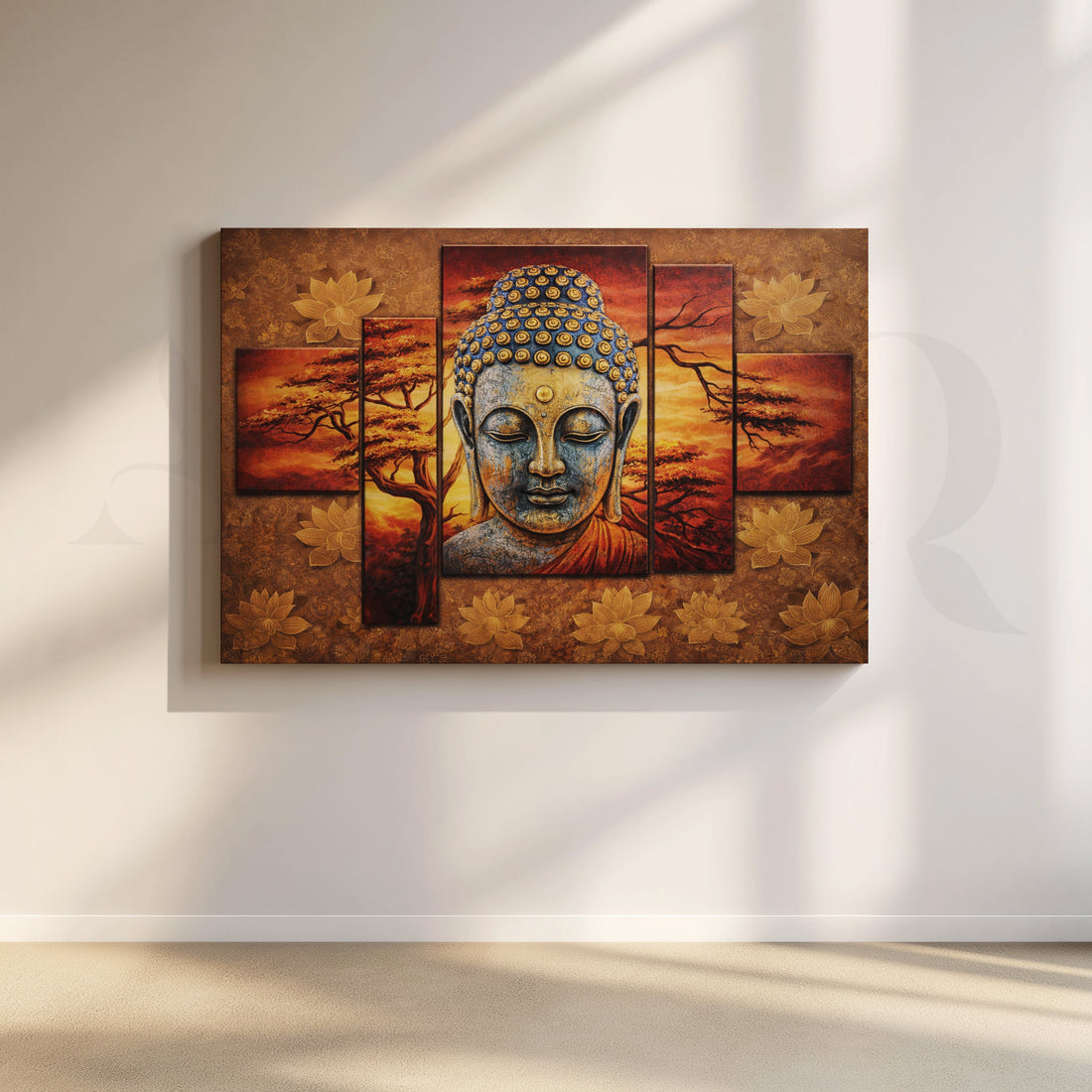 Buddha Serenity Panel Canvas Artwork – Asha Art Studio