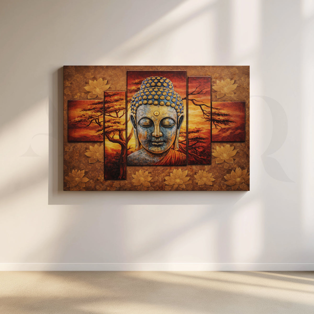 Buddha Serenity Panel Canvas Artwork – Asha Art Studio