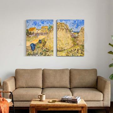 Harvest Countryside Gallery Wall Canvas Artwork Set of 2 – Asha Art Studio