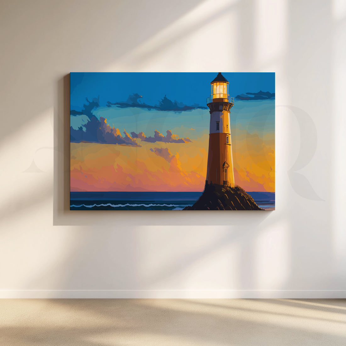 Lighthouse Beauty Canvas Artwork – Asha Art Studio