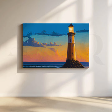 Lighthouse Beauty Canvas Artwork – Asha Art Studio