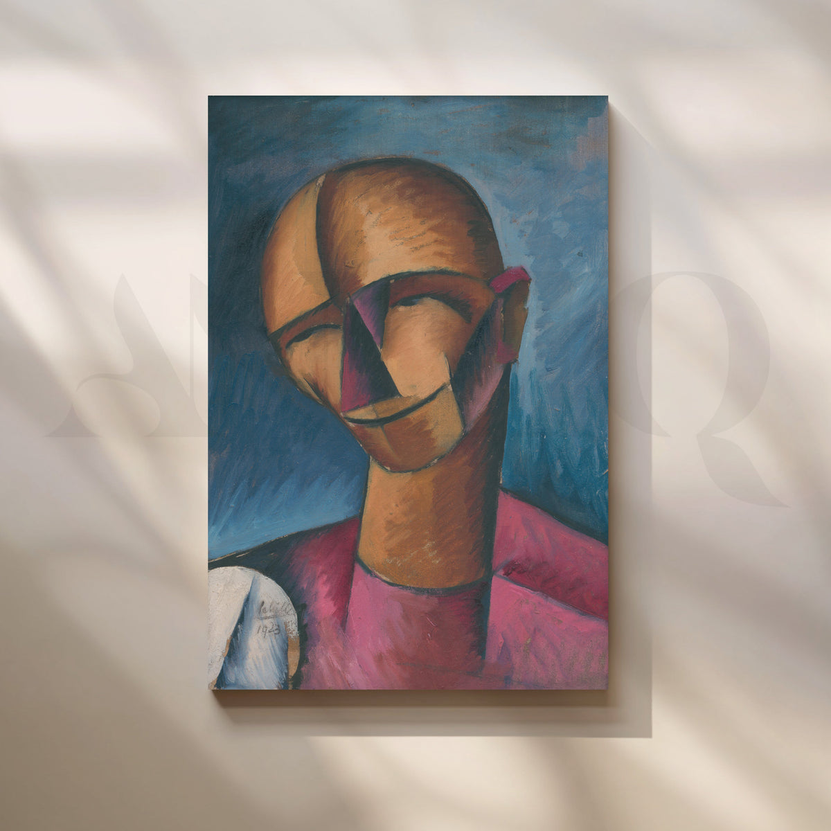 Abstract Male Portrait Canvas Artwork – Asha Art Studio