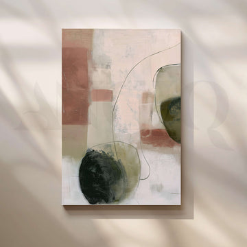 Blush and Sage Abstract Canvas Artwork – Asha Art Studio
