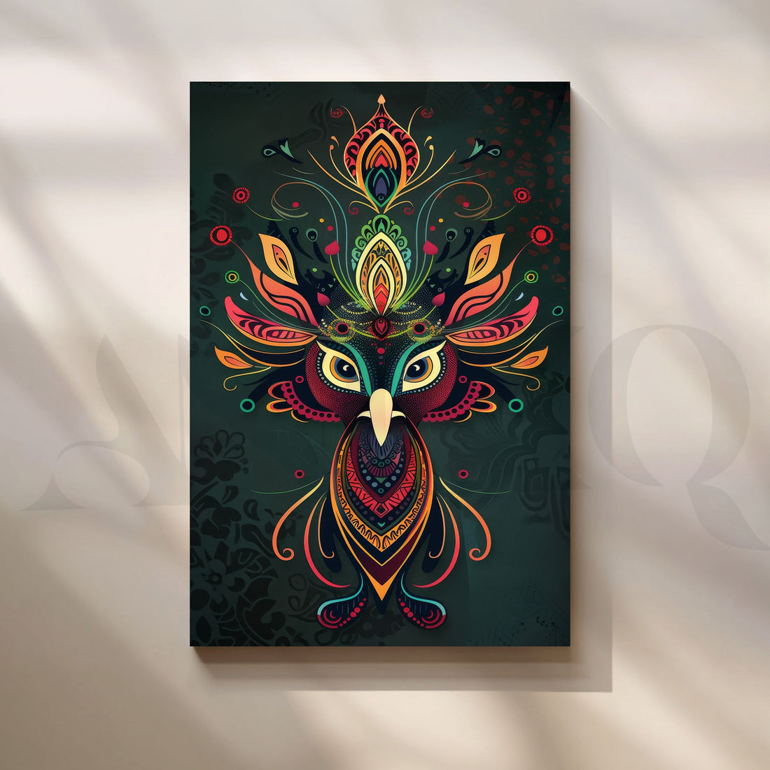 Colorful Decorative Owl Canvas Artwork (Ready to Ship) – Asha Art Studio