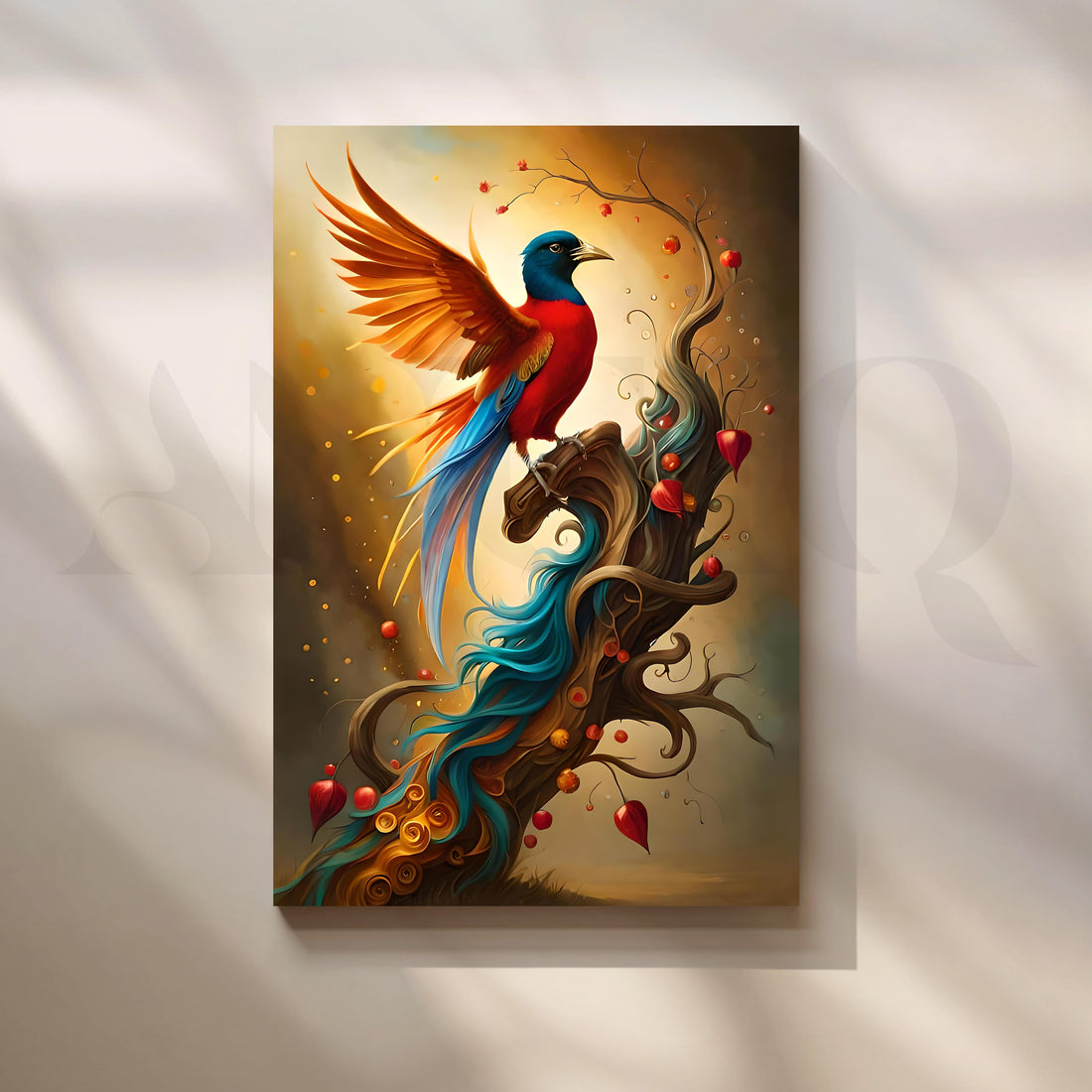 Colorful Fantasy Bird Pop Art Illustration – Asha Art Studio