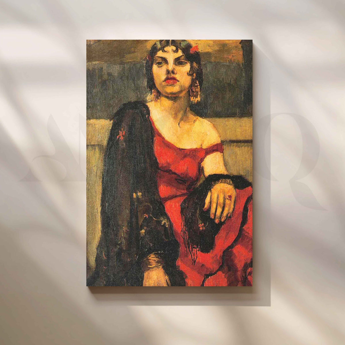 Spanish Girl by Amrita Sher-Gil Canvas Artwork – Asha Art Studio