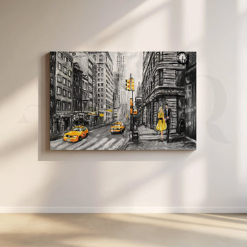 Pulse Beneath the Skyline Canvas Artwork – Asha Art Studio