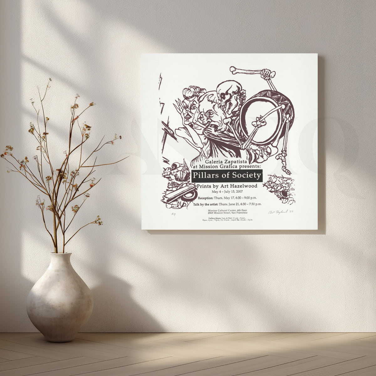 Pillars of Society Canvas Artwork – Asha Art Studio