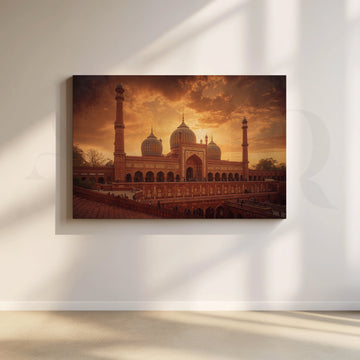 Mosque Sunset Canvas Artwork – Asha Art Studio