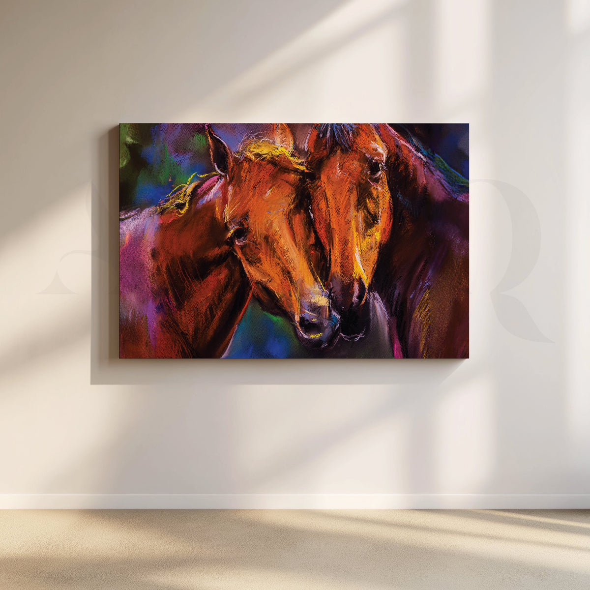 Equine Affection Canvas Artwork – Asha Art Studio
