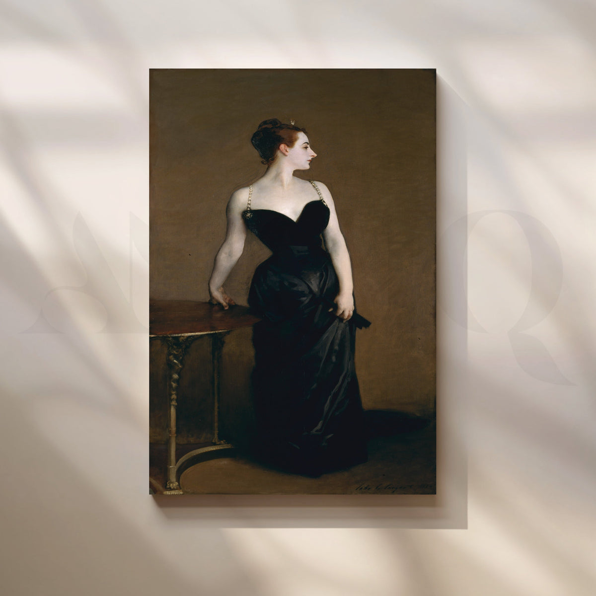 Black Gown Elegance Canvas Artwork – Asha Art Studio