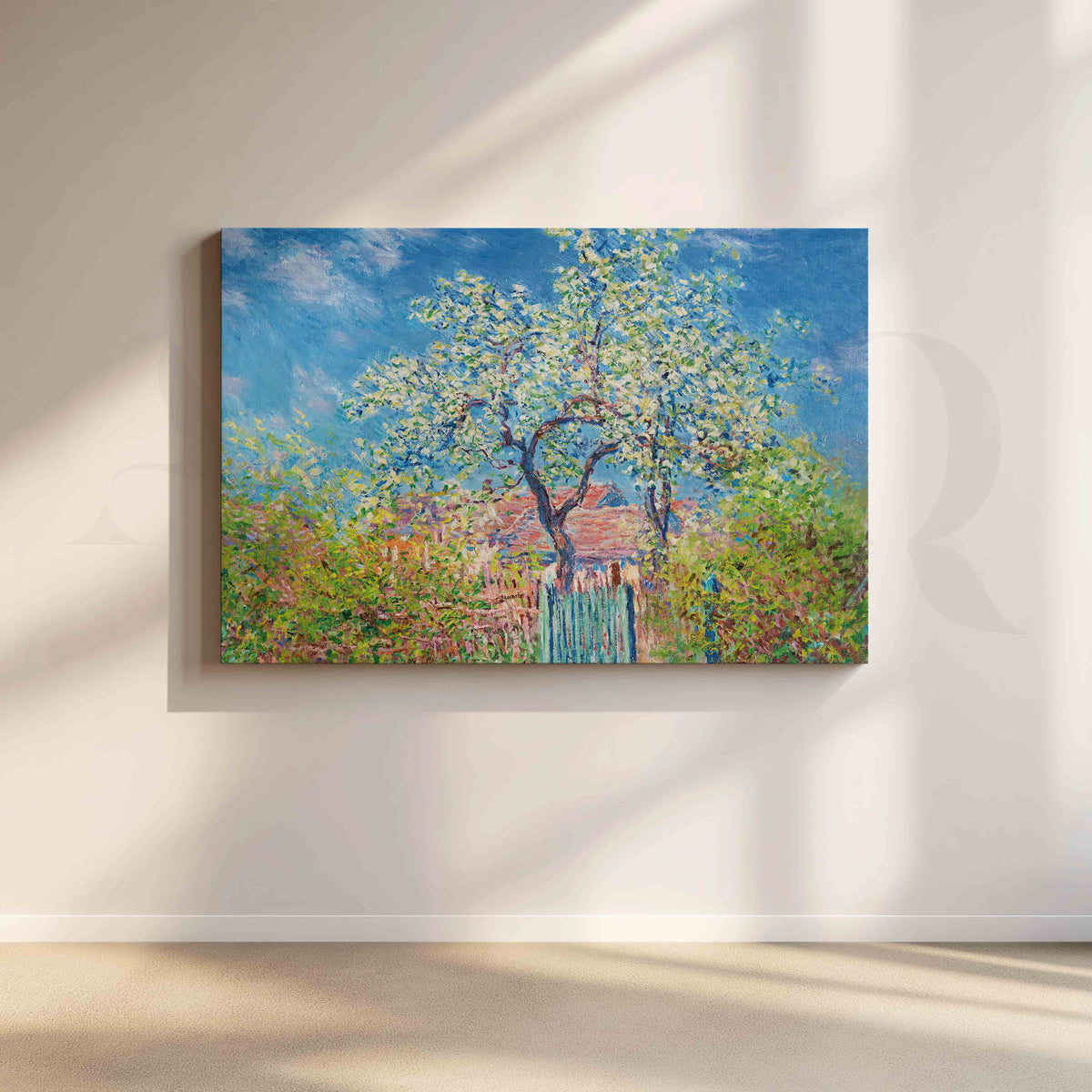 Blossoming Garden Tree Impressionist Canvas Artwork – Asha Art Studio