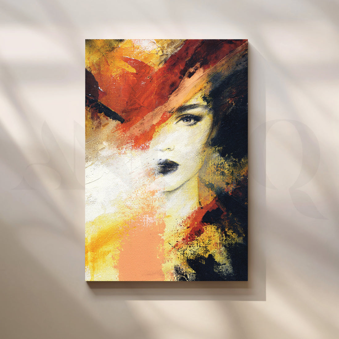 The Enigmatic Essence of a Girl Canvas Artwork – Asha Art Studio